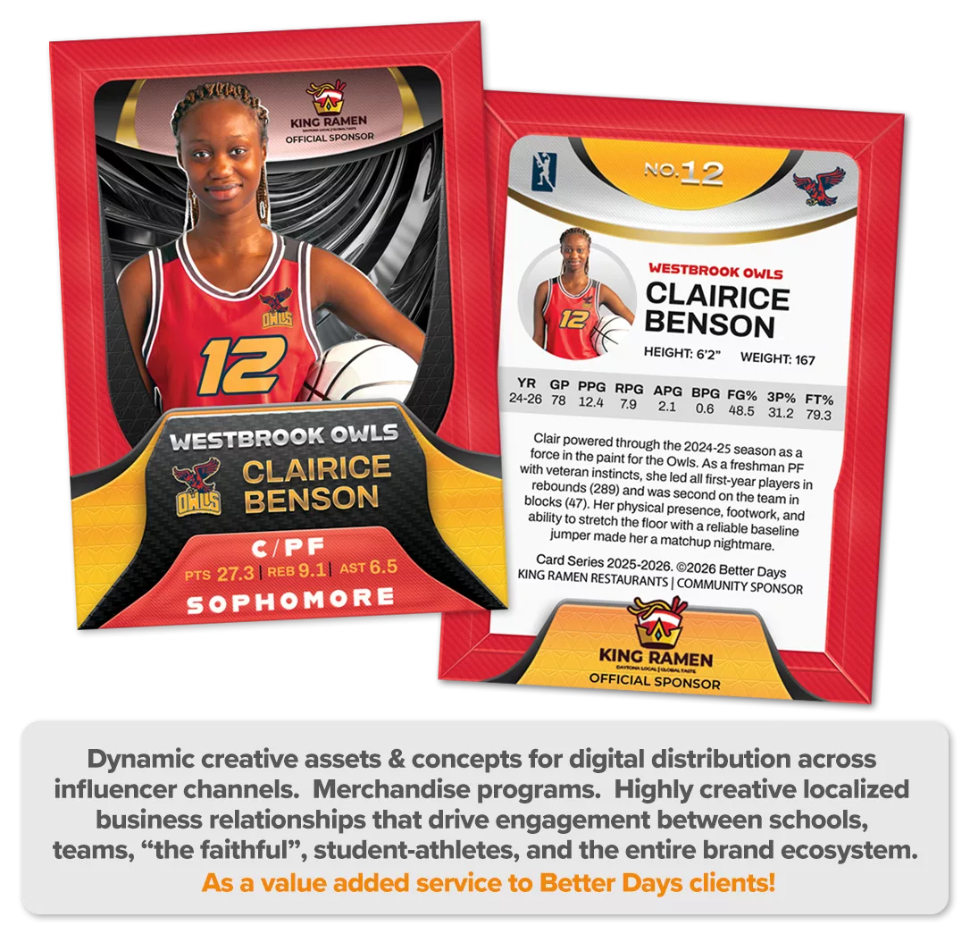 Better Days Share Revenue Digital Player Card Concept